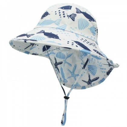 Marine Animal Printed Children's Sunhat, Marine animal printed children's sunhat