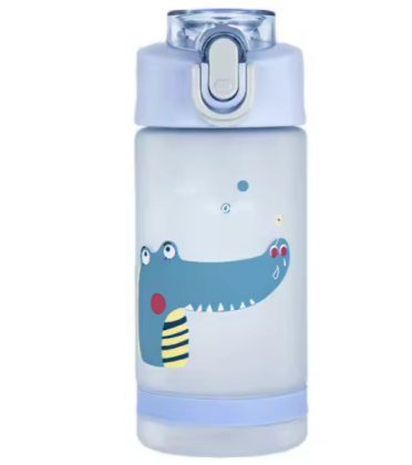 Drinking water bottle with flip cover straw, Drinking water bottle with flip cover straw