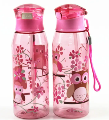 Children's lightweight water bottle with straw, Children's lightweight water bottle with straw