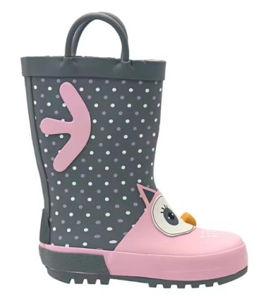 Little Kids 3D Owl Girls' Rain Shoes, Little Kids 3D Owl Girls' Rain Shoes