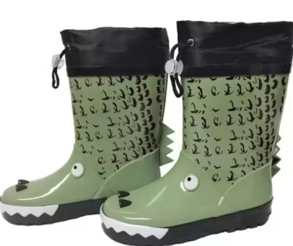 3D Crocodile Waterproof Rubber Rain Boots For Kids, 3D Crocodile Waterproof Rubber Rain Boots For Kids